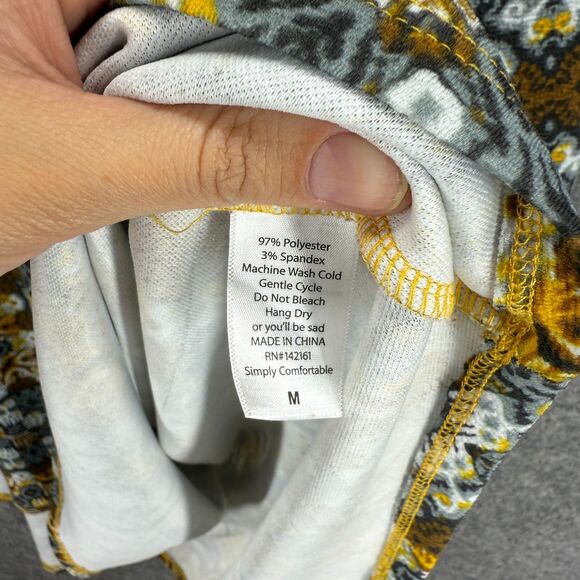 LulaRoe Dress Women M Medium Brown Geometric Shift Midi Short Sleeve Casual - Picture 4 of 7